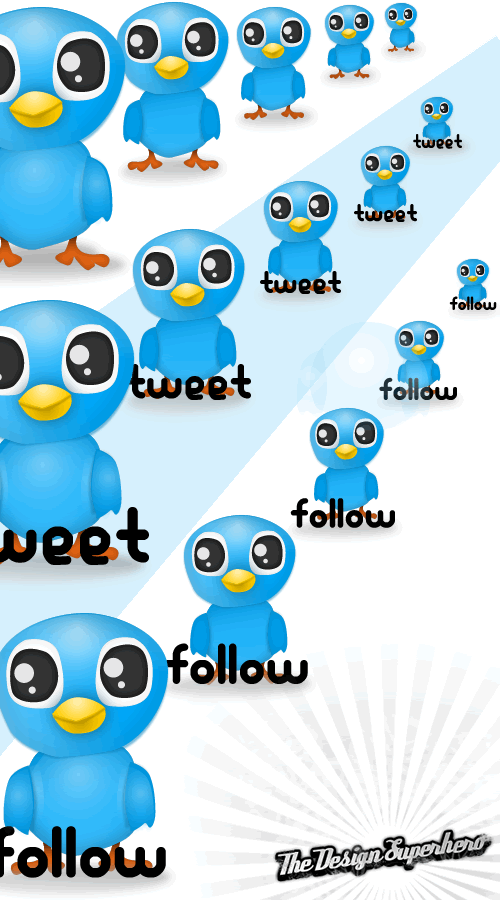 Free twitter bird illustration - twitter rally