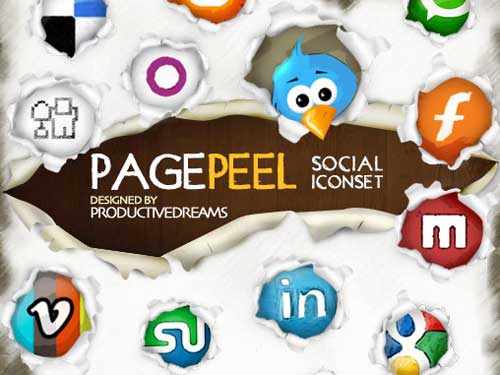 page peel free social iconset
